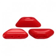 Les perles par Puca® Tinos kralen Opaque coral red 93200